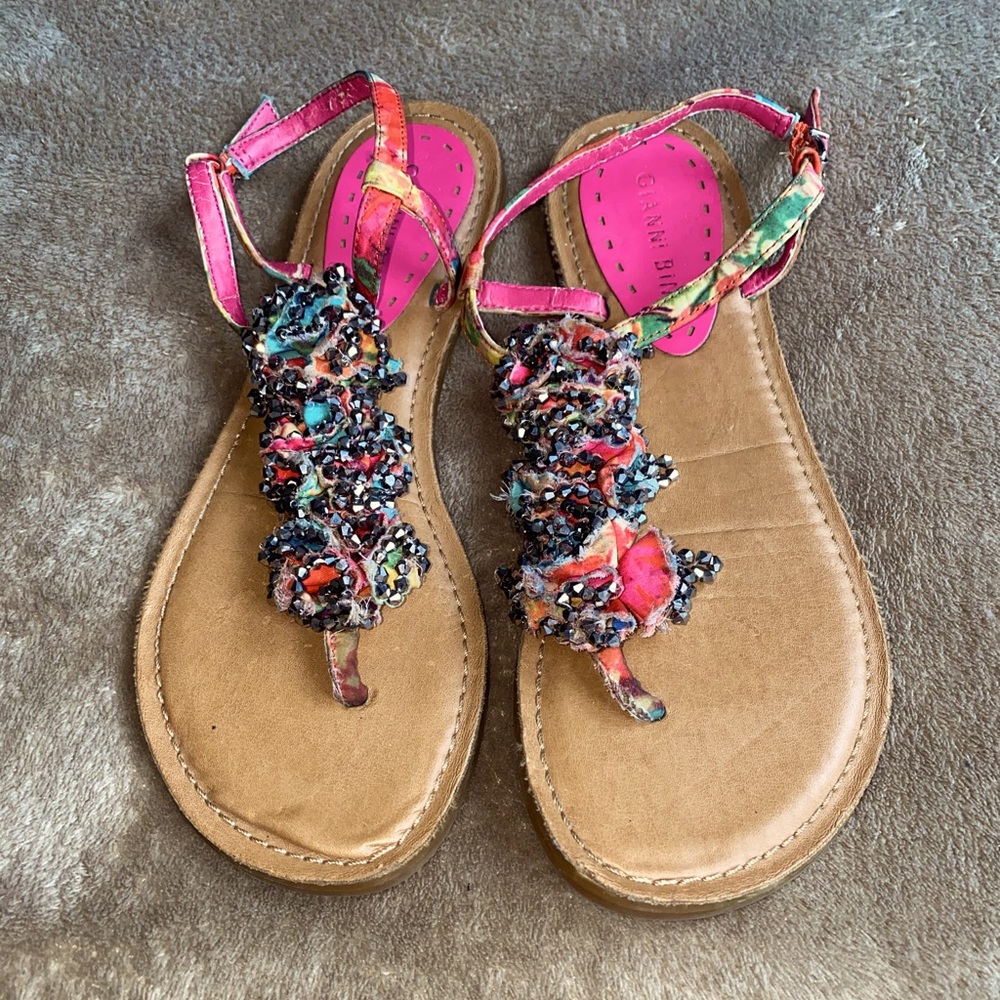 Gianni Bini Floral Glam Sandals